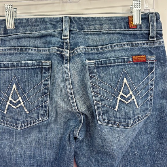 7 For All Mankind A Pocket Bootcut‎ Jeans Womens Size 27 Dark Wash Denim - Picture 8 of 10
